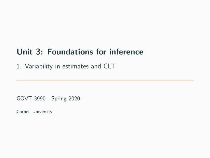 unit 3 foundations for inference