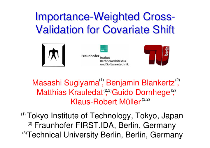 importance weighted cross importance weighted cross