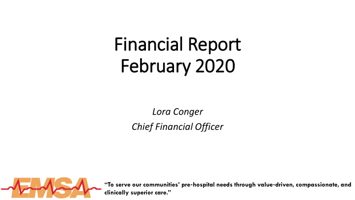 fin financial report february ry 2020