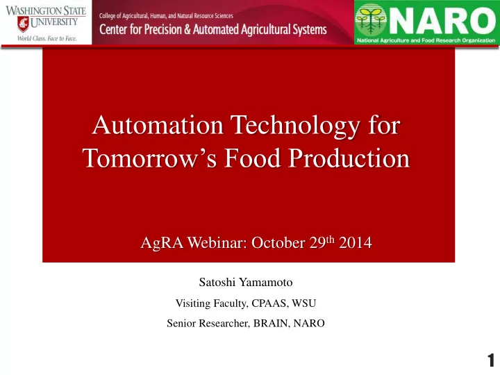 tomorrow s food production