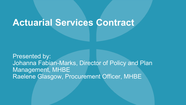actuarial services contract