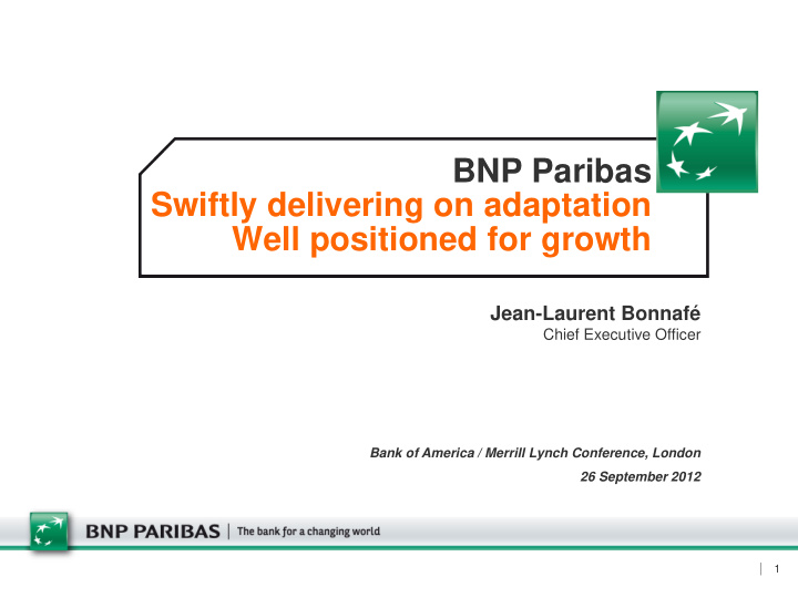 bnp paribas swiftly delivering on adaptation well