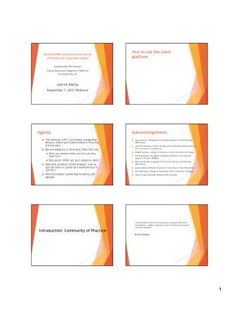 1  What is at the heart of it all?  Interest in High Schools u Coaching high school teams u the