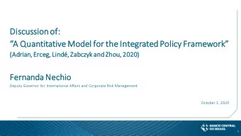 Discussionof  of:  :  A  A Quanti  titati  tive Model  el for th  the Integ  egrated  ed