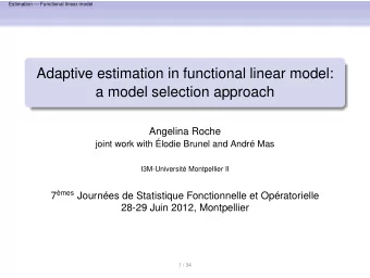 Adaptive estimation in functional linear model:  a model selection approach  Angelina Roche  joint