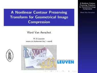 A Nonlinear Contour Preserving  Ward Van Aerschot  Transform for Geometrical Image  Compression