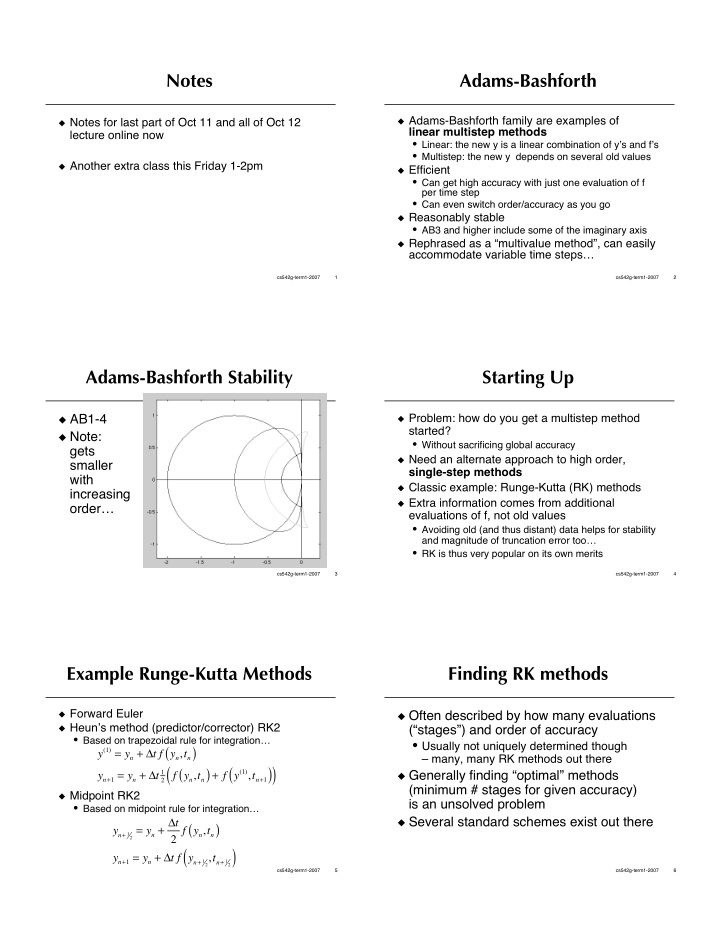 notes adams bashforth