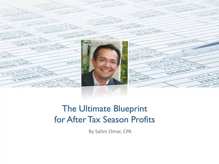 for after tax season profits