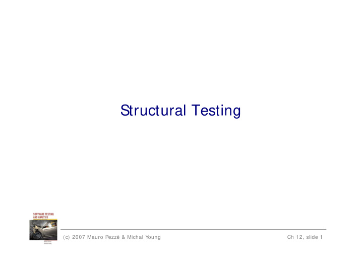 structural testing