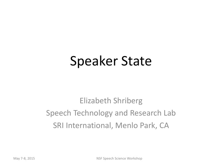 speaker state