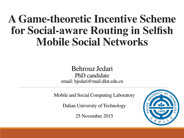 a game theoretic incentive scheme for social aware