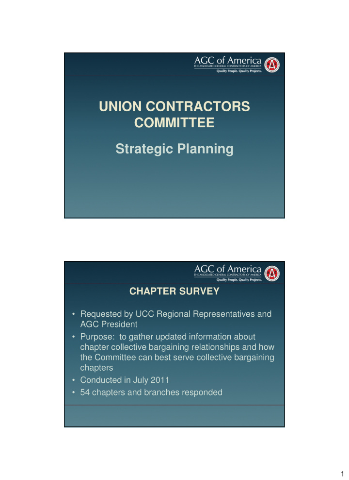 union contractors committee strategic planning