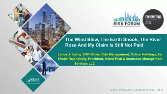 Rose And My Claim Is Still Not Paid  Lance J. Ewing, EVP Global Risk Management, Cotton Holdings,