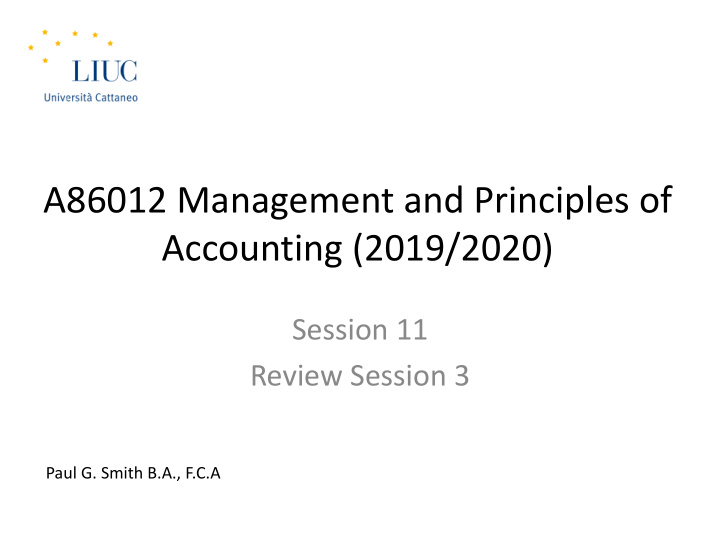 a86012 management and principles of accounting 2019 2020