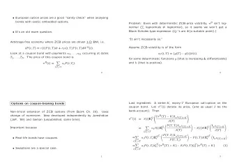 Using this on the Z -process we get: 2 ( g ( T i )  g ( T )) 2  T t h 2 ( u ) du + ( g ( T i