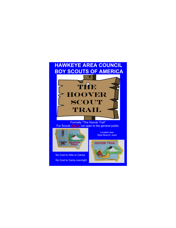 the hoover scout trail