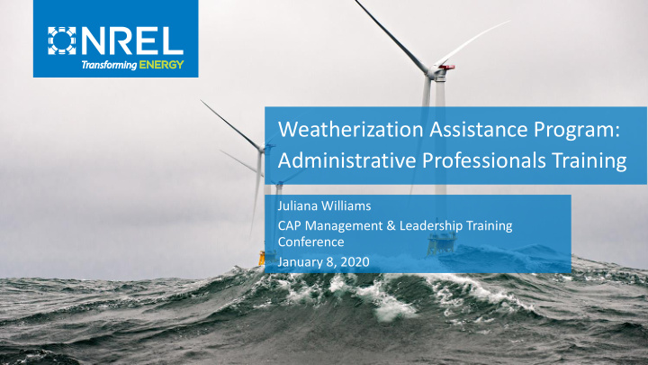 weatherization assistance program