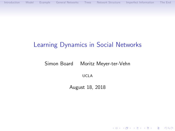 learning dynamics in social networks