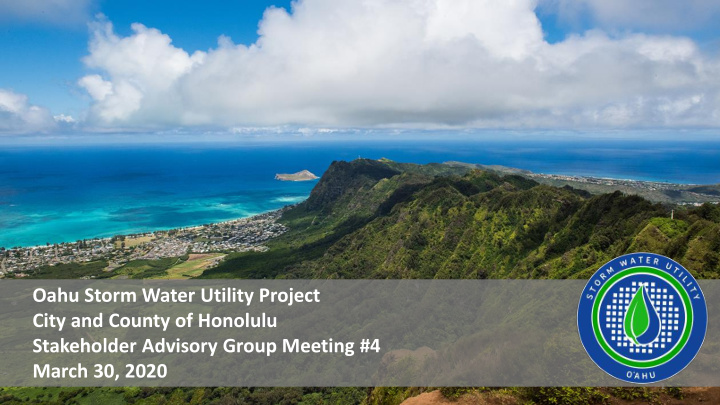 oahu storm water utility project