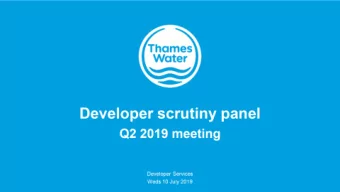 About this deck.  This deck contains the slides presented to the developer scrutiny panel.