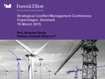 Strategical Conflict Management Conference  Copenhagen, Denmark  19 March 2015  Prof. Nicholas