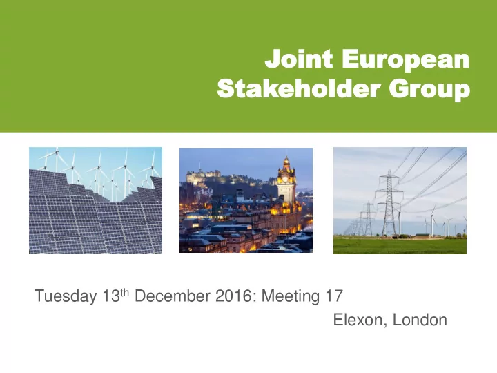 joint e oint eur uropean opean stak stakeholder gr
