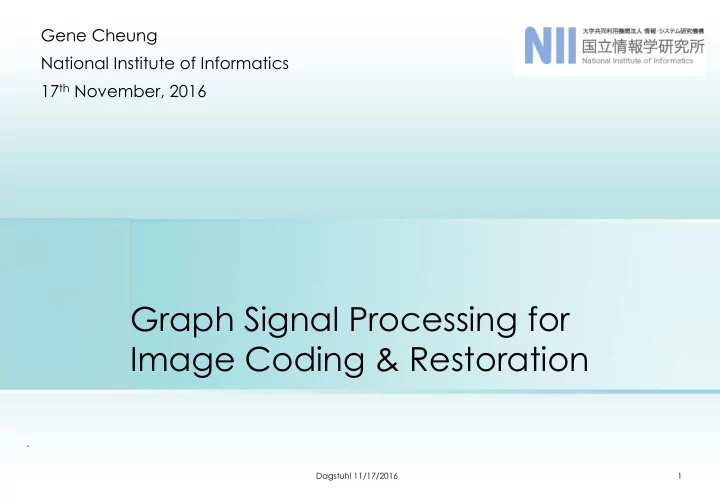 image coding restoration
