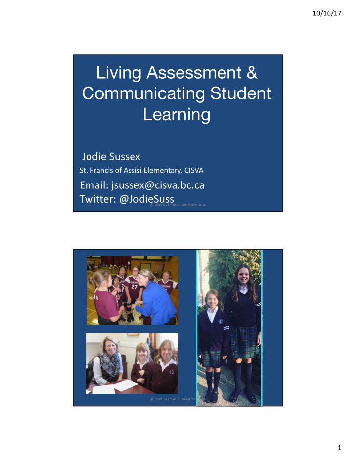 living assessment communicating student learning