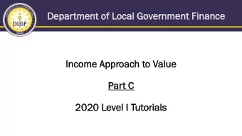 Dep  Depar  artmen  ent of  of Lo  Loca  cal Go  Governmen  ent Finan  Finance  ce  Income  ome