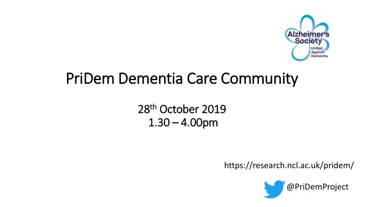 pridem dementia care community