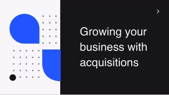 Growing your  business with  acquisitions  About Me  Dom Wells - Founder onfolio.co  - Building,