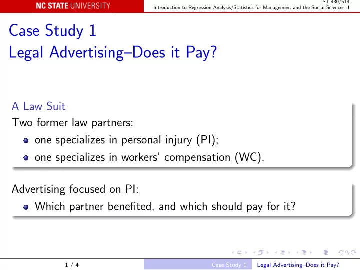 case study 1 legal advertising does it pay