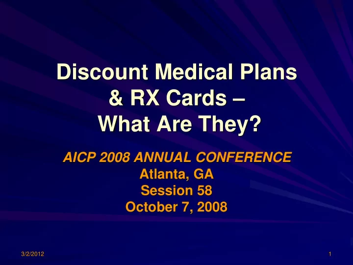 discount medical plans