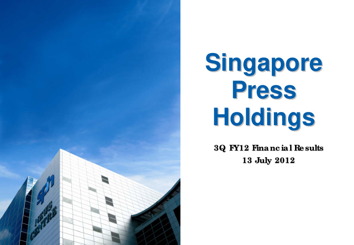 singapore singapore press press holdings holdings