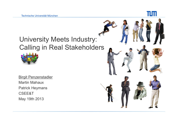 university meets industry calling in real stakeholders