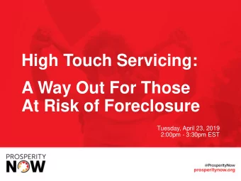A Way Out For Those  At Risk of Foreclosure  Tuesday, April 23, 2019  2:00pm - 3:30pm EST  Welcome