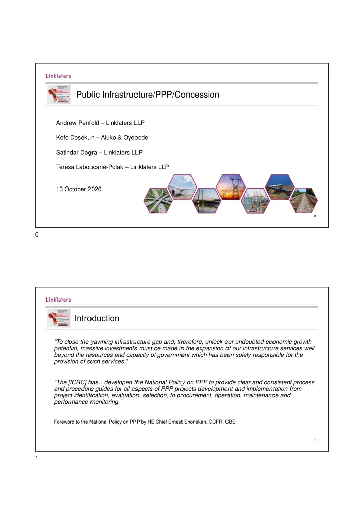 public infrastructure ppp concession