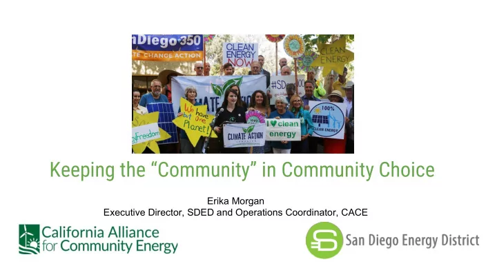keeping the community in community choice