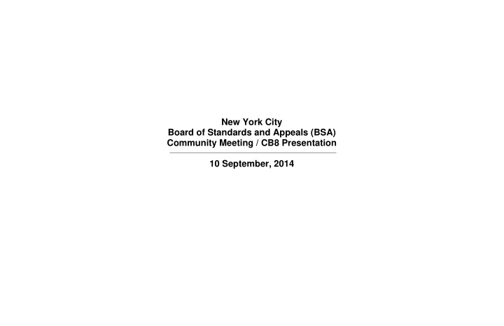 new york city board of standards and appeals bsa