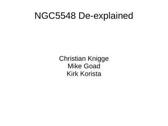 NGC5548 De-explained  Christian Knigge  Mike Goad  Kirk Korista  Status Quo  Two obvious
