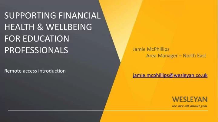 supporting financial health wellbeing for education