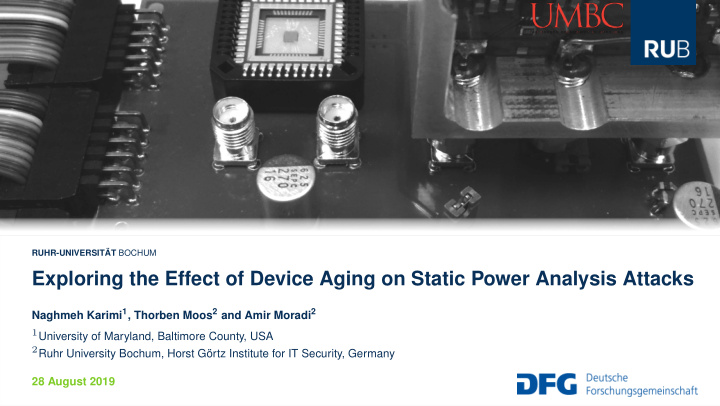 exploring the effect of device aging on static power