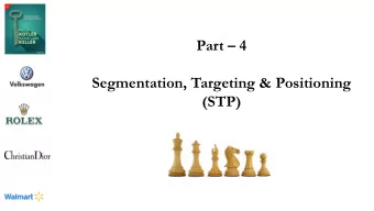 Part  4  Segmentation, Targeting &amp; Positioning  (STP)  Resource Person  MATHISHA