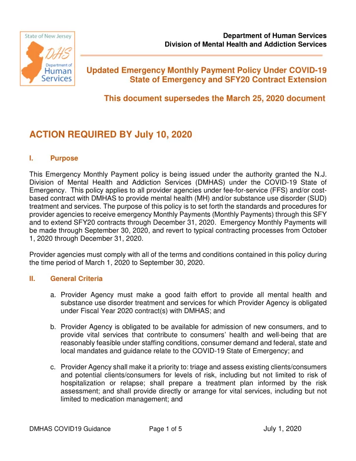 action required by july 10 2020