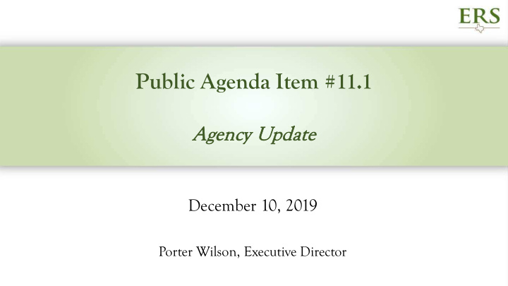 public agenda item 11 1