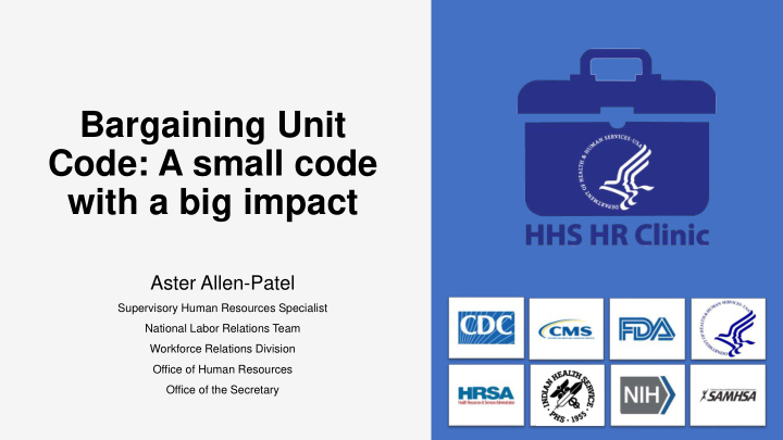 bargaining unit code a small code with a big impact