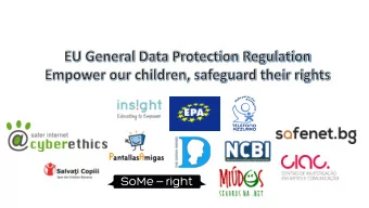 Our working group appreciates that the GDPR  aims to ensure that information society
