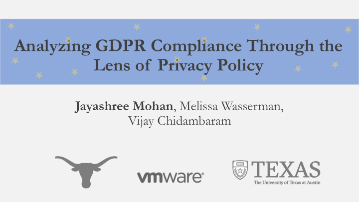 analyzing gdpr compliance through the lens of privacy