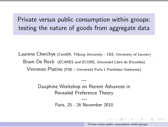 Private versus public consumption within groups:  testing the nature of goods from aggregate data