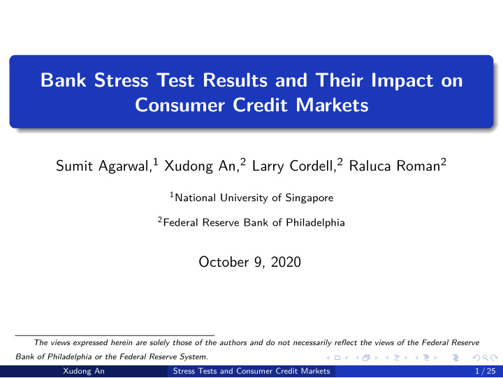 bank stress test results and their impact on consumer